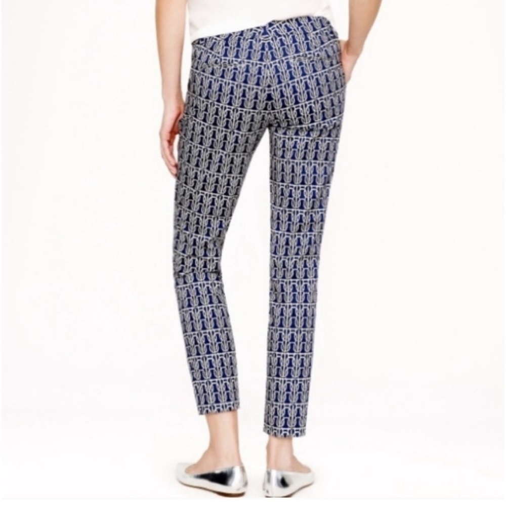 J. Crew navy nautical rope knot cafe capri pant Sz 10 - Picture 2 of 7